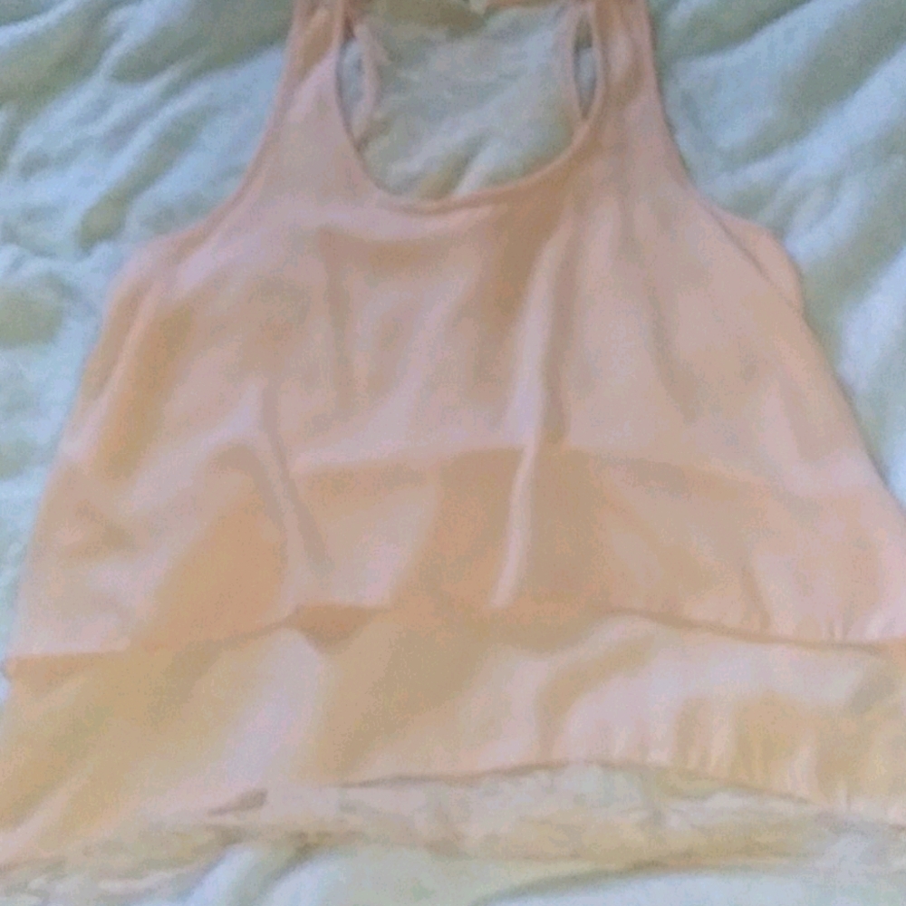 Pink/ beige blouse